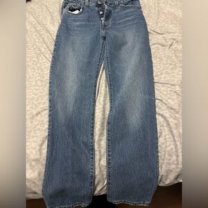 Women’s Blue Wide-Leg Jeans
